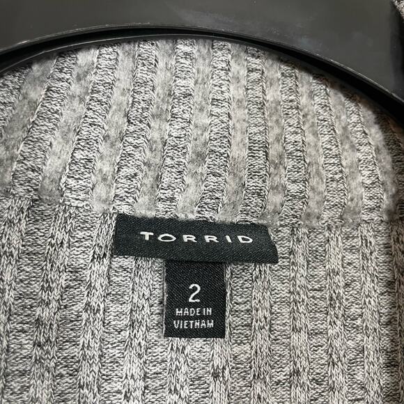 Torrid Women's Plus Size Relaxed Fit Plush Rib Quarter Zip Sweater - Size 2 (2X) - Picture 6 of 8